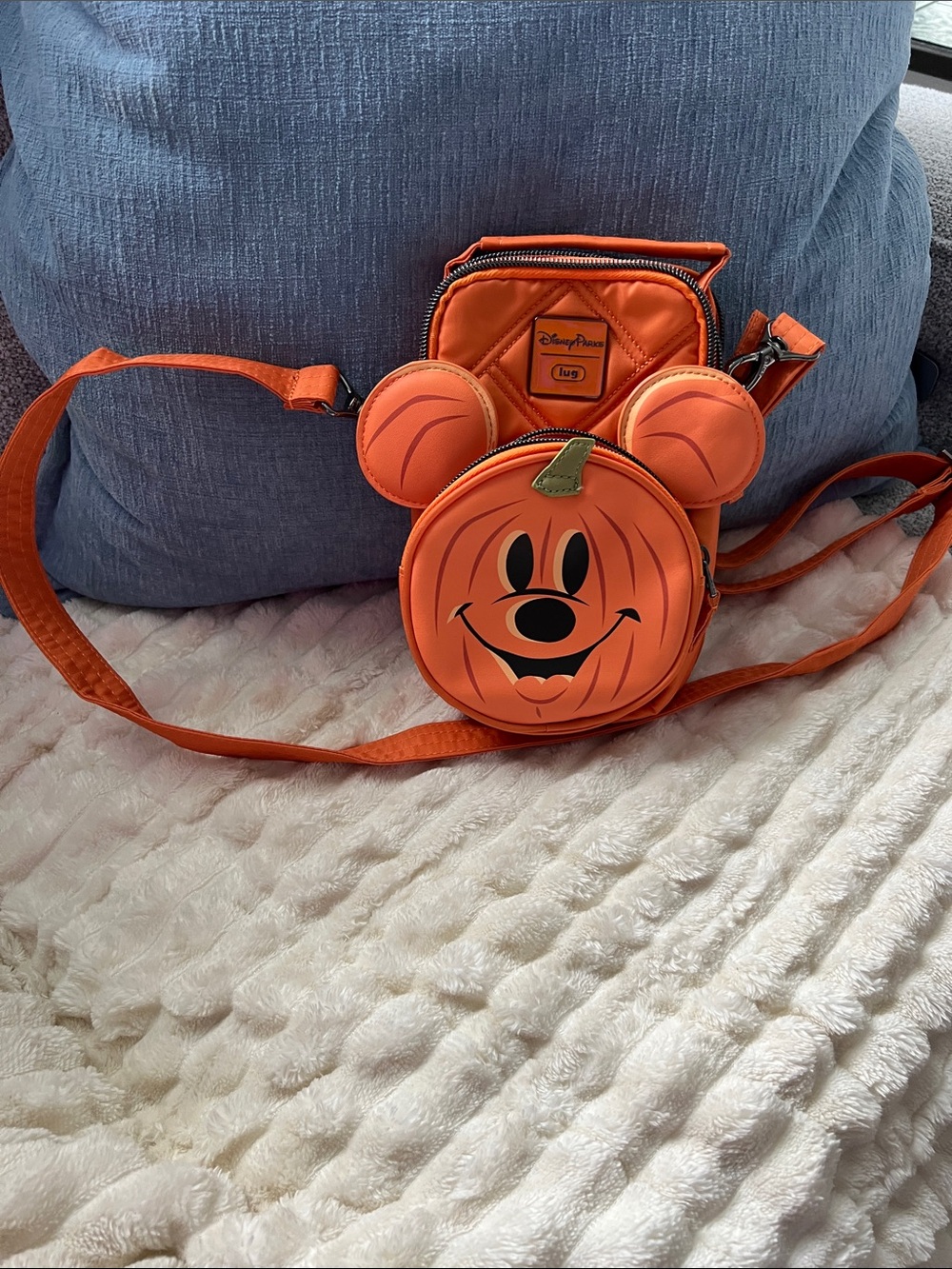 Lug 2025 Disney Parks Mickey Mouse Pumpkin Halloween Orange crossbody